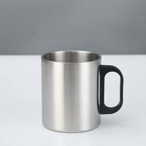 Mug isotherme professionnel en acier inoxydable double paroi de 300 ml, tasse à café de bureau de haute qualité avec poignée, vente en gros directe usine - Product Image 3