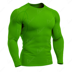 Camiseta de compresión de secado rápido Rashguard para hombre, camiseta atlética con logotipo personalizado, ropa deportiva cómoda para hombres activos - Product Image 2