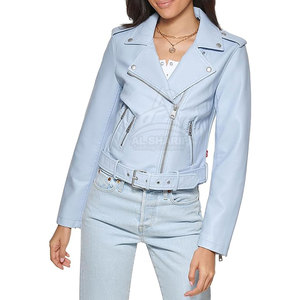 Venta al por mayor de moda de las mujeres chaqueta de cuero de la PU de las mujeres de moda chaqueta de cuero de alta calidad - Product Image 2