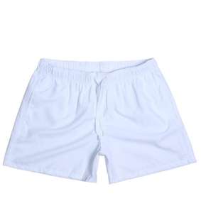 Pantalones cortos de gimnasio informales de verano para hombre, pantalones cortos de cintura elástica con logotipo personalizado al por mayor, pantalones cortos de nailon con patrón sólido - Product Image 2