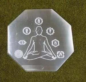 Vente en gros d'usine, plaque de sélénite de recharge, coffret cadeau, fabriqué en pierre précieuse marocaine de qualité supérieure, plaque gravée, fournisseur en gros - Product Image 2