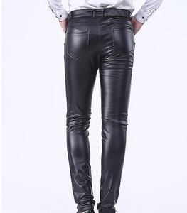 Pantalones de Cuero Negro de Piel de Oveja Genuina para Hombre, Pantalones de Cuero Real, Ajuste Ceñido, Pantalones de Cuero Personalizados para Hombre con OEM - Product Image 4