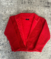 2025 haute qualité personnalisé brodé Sherpa polaire Baggy lâche araignée veste à capuche