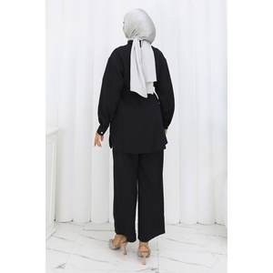 Ensemble décontracté noir à double boucle avec accents de perles 19265 Longueur midi - Product Image 4