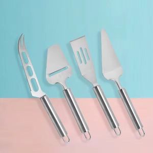 Ensemble d'outils en acier inoxydable avec manche en bois au design royal Ensemble de fromage de cuisine de luxe doré avec manche en résine de plusieurs designs et couleurs - Product Image 4