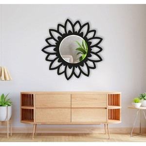 Modern Round <b>Wall</b> <b>Mirror</b> <b>Decorative</b> Art,Flower Metal <b>Mirror</b> Housewarming Gifts Amazing Quality - Product Image 4