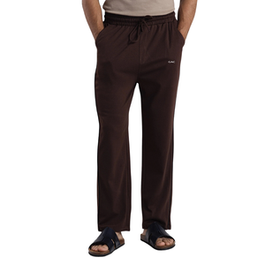Mens Solid <b>Straight</b> <b>Leg</b> <b>Track</b> <b>Pants</b> Elastic Waist Drawstring Lounge Trousers Soft Stretch Casual Sweatpants Relaxed Fit Pockets - Product Image 1