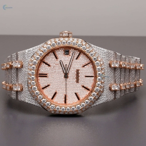 Montre Iced Out pour hommes, montre automatique en diamant de laboratoire, montre-bracelet de luxe de style Hip Hop pour cadeau - Product Image 1