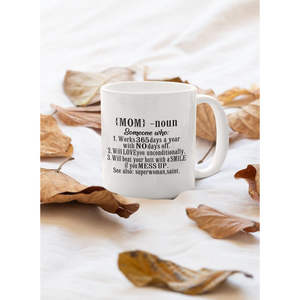 Taza de Cerámica Mother Noun 2, Diseño Pintado a Mano, Alta Calidad, Apta para Lavavajillas y Microondas, Capacidad de 400 ml con Tapa - Product Image 1