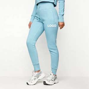2025 luxe dames personnalisé femme survêtement d'entraînement 2 pièces survêtement pantalon recadrée haut à capuche ensembles avec Logo arrière dames survêtement - Product Image 4