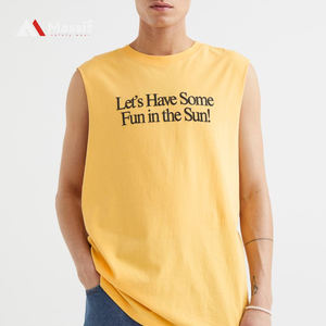 Venta al por mayor Top Best Summer Season Wear Men Gym Tank Top Mejor calidad de algodón y tela de poliéster - Product Image 2