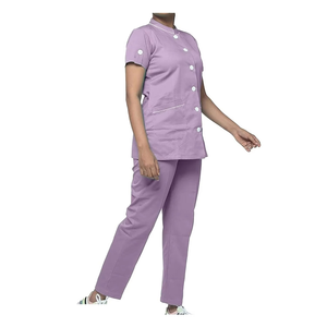 Uniforme Médico para Mujer al por Mayor, Tela de Punto de Algodón y Poliéster, Transpirable, Cómodo, de Secado Rápido, Traje de Enfermera de Pakistán - Product Image 3