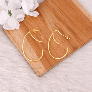 ขายส่งมาก25คู่สีเหลืองทองชุบทองเหลืองที่ทำด้วยมือออกแบบที่ไม่ซ้ำกันออกแบบต่างหูของขวัญวันเกิดเครื่องประดับต่างหูเสน่ห์ - Product Image 5