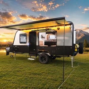 Caravane d'aventure tout-terrain avec carrosserie rigide, auvent, salle de bain, cuisine et rangements pour les voyages sur route - Product Image 1