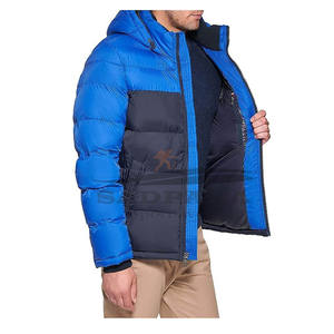 Elegante chaqueta acolchada para hombre, chaqueta de invierno, abrigo de burbujas acolchado, cuello levantado impermeable, ropa de diseñador personalizada para exteriores - Product Image 6