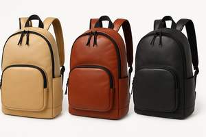 Sac à dos en cuir véritable pour femmes avec poche avant, idéal pour l'école, l'université et les voyages - Product Image 6