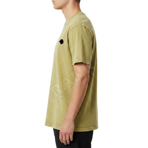 T-shirts pour hommes en coton délavé, style unique, logo personnalisé, meilleur matériau, en stock, nouvelle tendance - Product Image 3