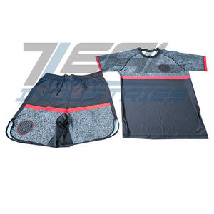 Ensemble personnalisé sans gi protège-éruptions mma ensembles de shorts impression par sublimation grappling bjj mma shorts ensembles de protège-éruptions cutanées fabriqués au Pakistan - Product Image 1