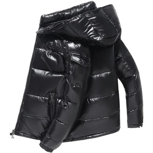 Grande taille hommes parkas doudounes bulle rembourré vêtements solide détachable chapeau chaud noir imperméable vestes homme vers le bas manteaux - Product Image 4