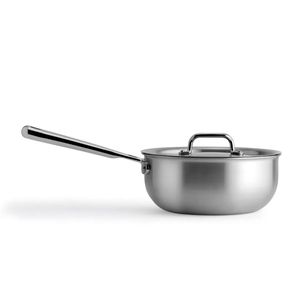 Sartén de salsa de metal de acero inoxidable compatible con inducción duradera adecuada para estufa de gas de cocina modular moderna estufa eléctrica - Product Image 1