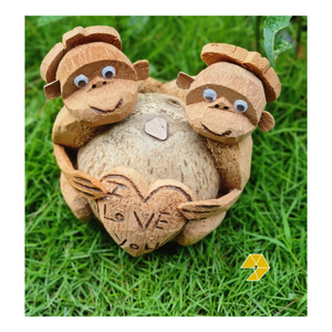 Coconut Monkey <b>Statue</b> Made From Natural Coconut Shell - Top Coconut Shell Handicrafts for Gift and Souvenirs - Product Image 6
