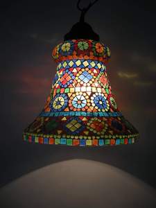 Candelabro de mosaico de vidrio de estilo europeo de moda multicolor de lujo, candelabro de luz de té a bajo precio - Product Image 4