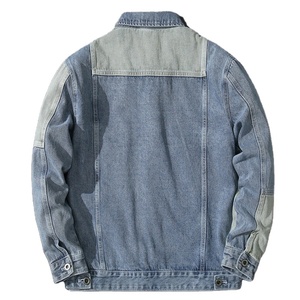 Wholesale Best Looking Casual Streetwear Men's <b>Denim</b> Jacket Cotton Jeans <b>Coat</b> Plus Size <b>Denim</b> Men's Jackets - Product Image 2