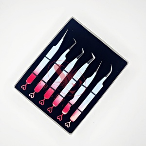 แหนบต่อขนตา45/75/90องศานาโนจับสแตนเลสเครื่องมือความงามที่มีการพิมพ์โลโก้ - Product Image 2