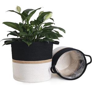 Jardinière en jonc de mer Panier Pots de plantes naturelles Conteneurs Décor incroyable Jardinière Donner un aspect naturel attrayant Votre maison et votre jardin - Product Image 6