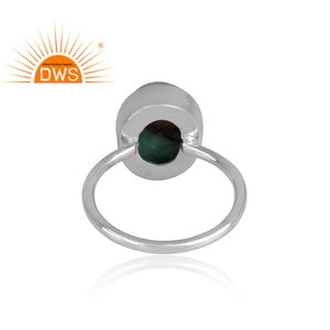 Nuevo diseño de plata esterlina fina Natural Mojave cobre amazonita piedra preciosa anillo apilable fabricante de joyas - Product Image 4