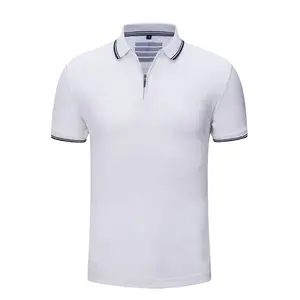 Cremallera de hombre verde de alta calidad para Polo cómodo y transpirable con diseño personalizado y patrón sólido de logotipo - Product Image 4