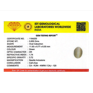 Pierre précieuse minérale Catseye de 4,25 carats - Haute qualité, taille ovale polie avec effets optiques calibrés pour accessoires de bijouterie - Product Image 4