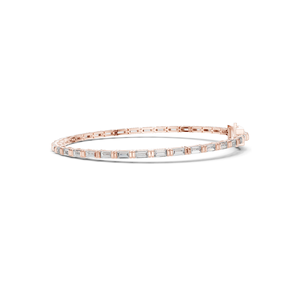 Brazalete de Diamantes de Laboratorio de 3.70 CT, Corte Baguette, Oro de 10KT, 14KT, 18KT y Plata 925, Oro Rosa, Amarillo, Blanco - Product Image 6