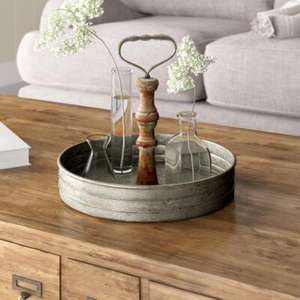 Plateau de service en métal galvanisé pur d'une seule pièce avec une qualité et un matériau extra premium à un prix très abordable - Product Image 2