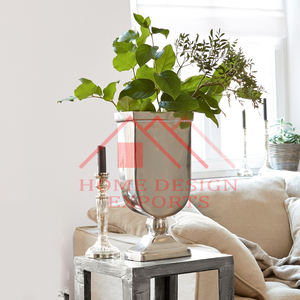 แจกันดอกไม้โลหะอลูมิเนียมสีเงินสำเร็จรูปอุปกรณ์ตกแต่งโต๊ะสำหรับบ้านและงานแต่งงาน - Product Image 1