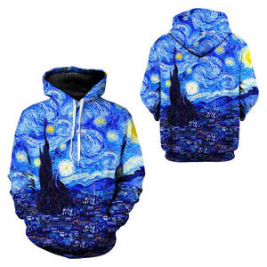 2024 nouveauté haute qualité hommes sweats à capuche personnalisé Sublimation polaire épais 3D imprimé motif ODM en gros pas cher hiver - Product Image 4