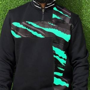 Hoodies à demi-zip pour hommes, col rond, en polaire, brodés, 100% coton, pour garçons, tendance hiver, pour l'extérieur, vente chaude directe usine - Product Image 3