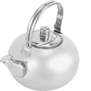 Théière ronde en métal artisanale de style vintage royal, pour les fêtes en intérieur, service de thé et de café, besoins de cuisine pour la maison - Product Image 1