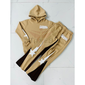 ชุดวอร์มพิมพ์ลายพัฟฟ์สไตล์ล่าสุดสำหรับผู้ชาย ผ้าฝ้ายฟลีซ 100% แบบยูนิเซ็กซ์ ขายส่ง กางเกงวอร์มทรงหลวมสำหรับผู้ชาย - Product Image 1