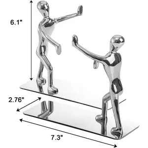 Décoration de vache en métal artisanal contemporain avec cornes pour les expositions de marché de Noël, espaces modernes pour sculptures fabriquées par Zahid Exports - Product Image 2