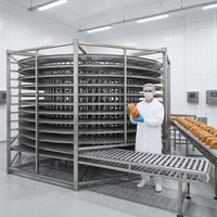 Tour de Fermentation Spirale Automatique Industrielle avec Convoyeur pour Pâte à Pain, Qualité Alimentaire