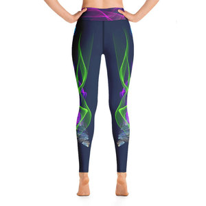 Collants taille haute Leggings confortables de yoga d'entraînement Logo personnalisé Sublimation imprimé Sport Style Gym taille élastique en gros - Product Image 5