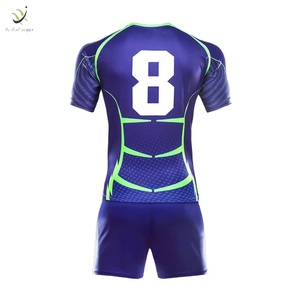 Ensemble uniforme de rugby pour hommes, maillot et short personnalisés, ensemble d'entraînement avec impression de nom et de numéro personnalisés (rugby, football, soccer) - Product Image 3