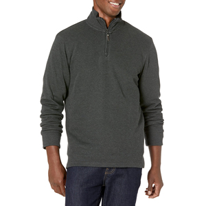 เสื้อสเวตเชิ้ตแฟชั่นใหม่สำหรับผู้ชาย สไตล์ลำลองสำหรับฤดูหนาว ผ้าฝ้าย 100% คอซิป ¼ ซิป น้ำหนักเบา นุ่ม สวมใส่สบาย แขนยาว กันลม - Product Image 3