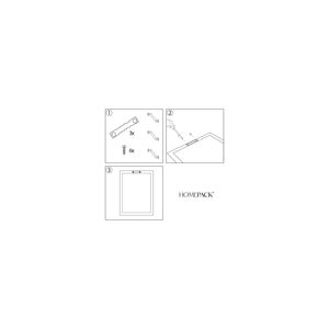 Set di pittura 3 pezzi con cornice in laminato bianco Hpn070