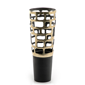 Grand vase moderne en métal fait à la main avec une finition en laiton antique brillant, pot en métal pour vase à fleurs élégant, grand grossiste - Product Image 6