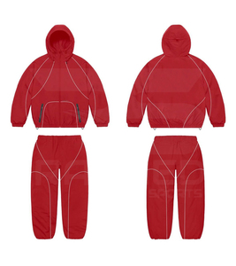 Bán Buôn Người Đàn Ông Của Tùy Chỉnh Phản Quang Đường Ống Bảng Điều Chỉnh Làm Việc Đa Màu Sắc Áo Gió Bộ OEM Activewear & Đào Tạo Tracksuits Bộ - Product Image 2