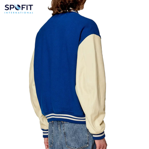 แจ็คเก็ตวาร์ซิตี้ผ้าวูลแขนยาวแฟชั่นสำหรับผู้ชาย ทรงสแตนด์ คอปกผ้าแคนวาส สไตล์ลำลองสำหรับฤดูหนาว สตรีทแวร์ ระบายอากาศได้ดี MOQ ต่ำ ขายดี - Product Image 3