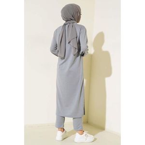 Ensemble 2 pièces à fente longue, gris - Product Image 1