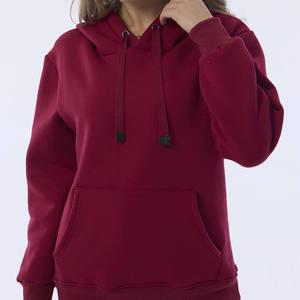 Plus Basic Oversize Knitted Sweatshirt Invierno Otoño Anti-Shrink Grey Pullover Hoodies para mujer Custom Logo Women Hoodies - Product Image 2